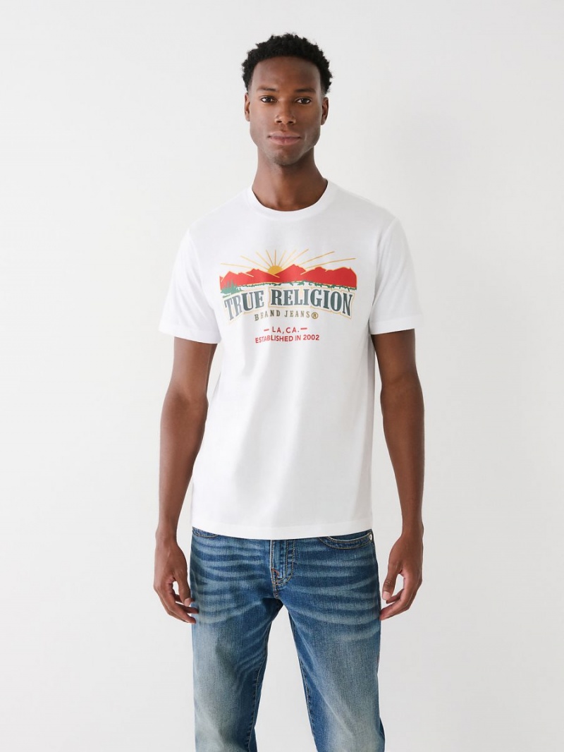 Camiseta True Religion Logo Blancas | 05VZGPJML