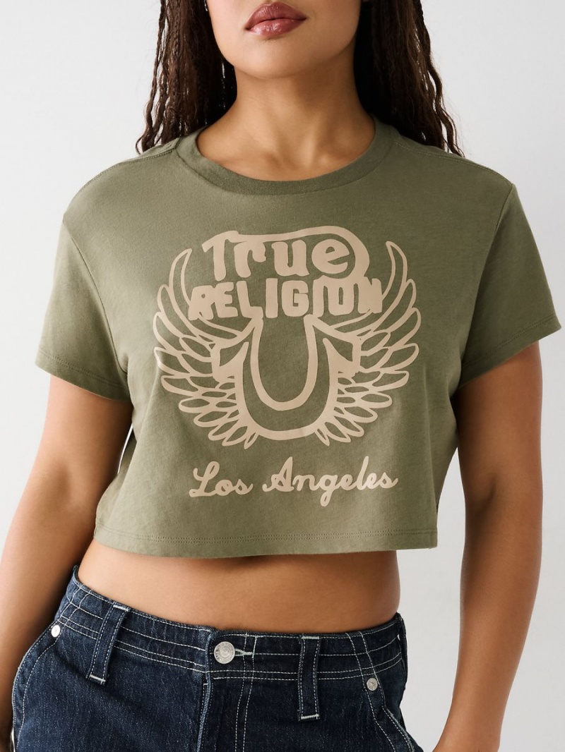 Camiseta True Religion Logo Crop Kalamata | 70GSVTCEN