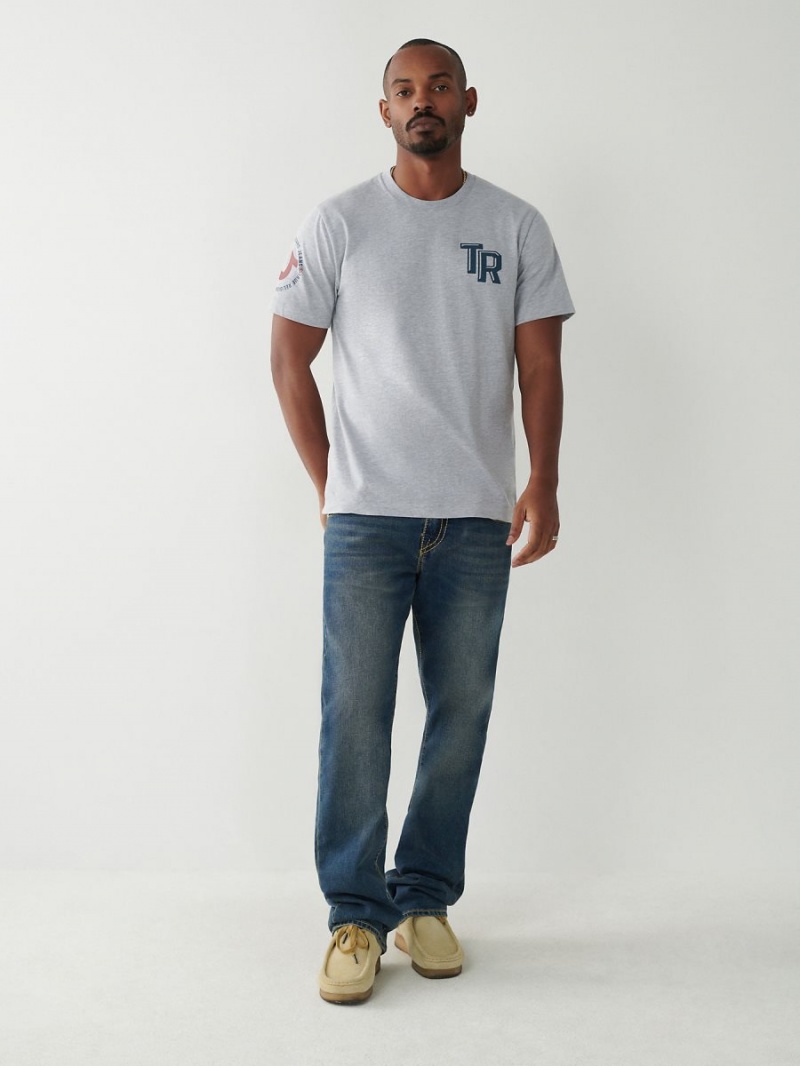 Camiseta True Religion Logo Gris | 76LSZIMOD