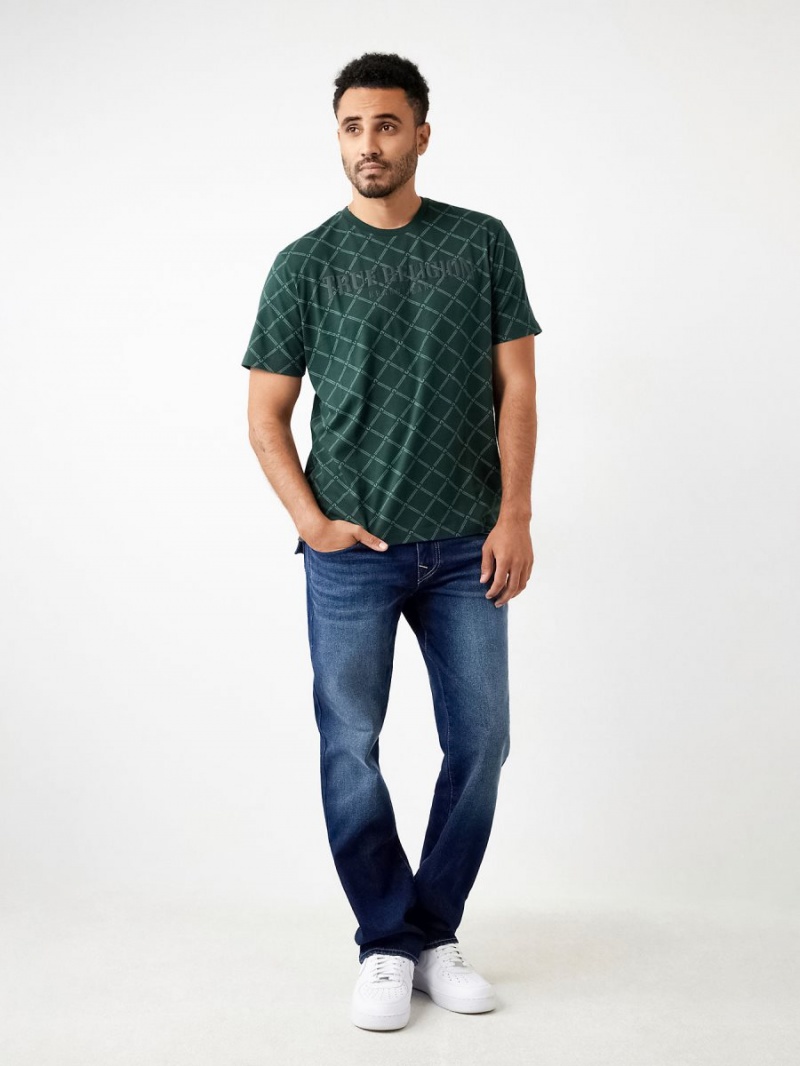 Camiseta True Religion Logo Monogram Verde Menta Verde | 40OICAZNM