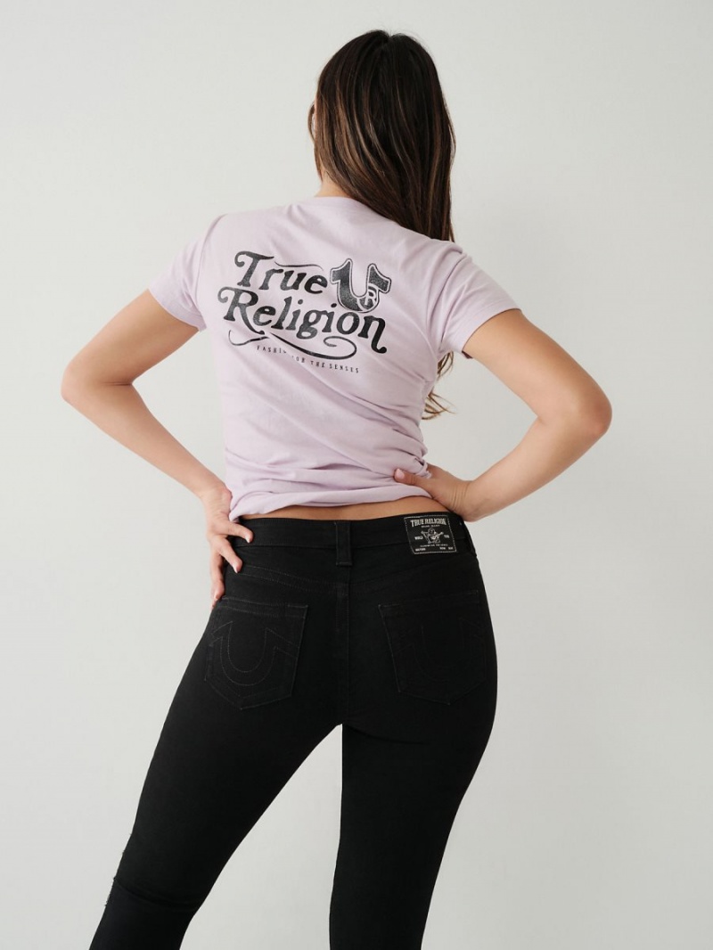 Camiseta True Religion Logo Orchid | 27DEXGSVF