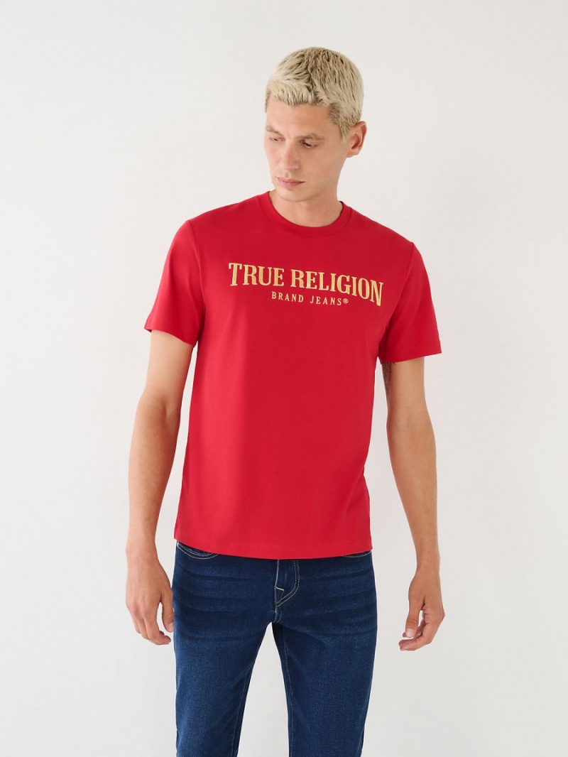 Camiseta True Religion Logo Red/Tangerine | 04XUFPHZO