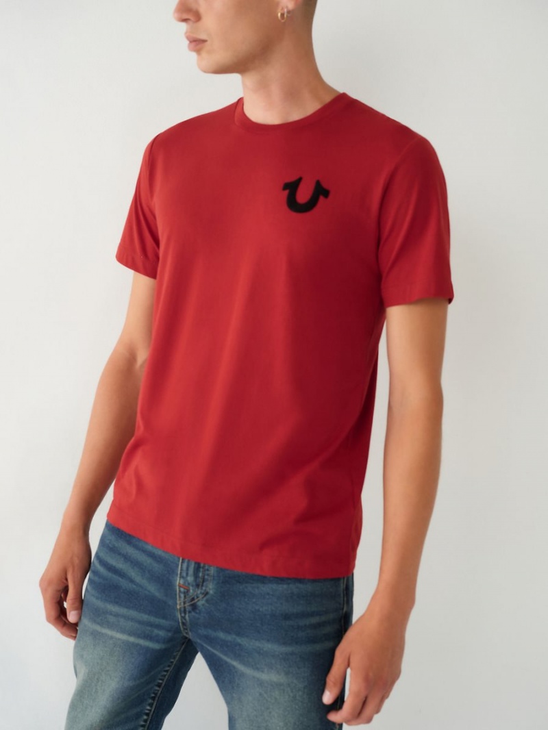 Camiseta True Religion Logo Rojas | 49PVTDNXF