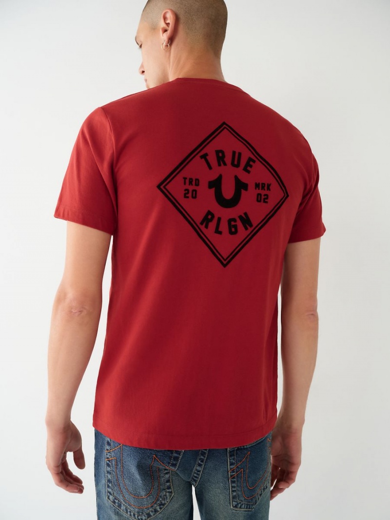 Camiseta True Religion Logo Rojas | 49PVTDNXF