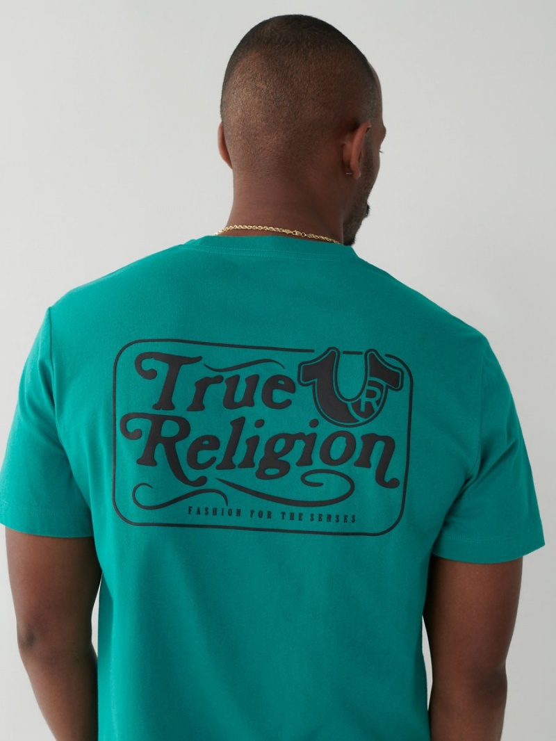 Camiseta True Religion Logo Slate | 08MGABZUL