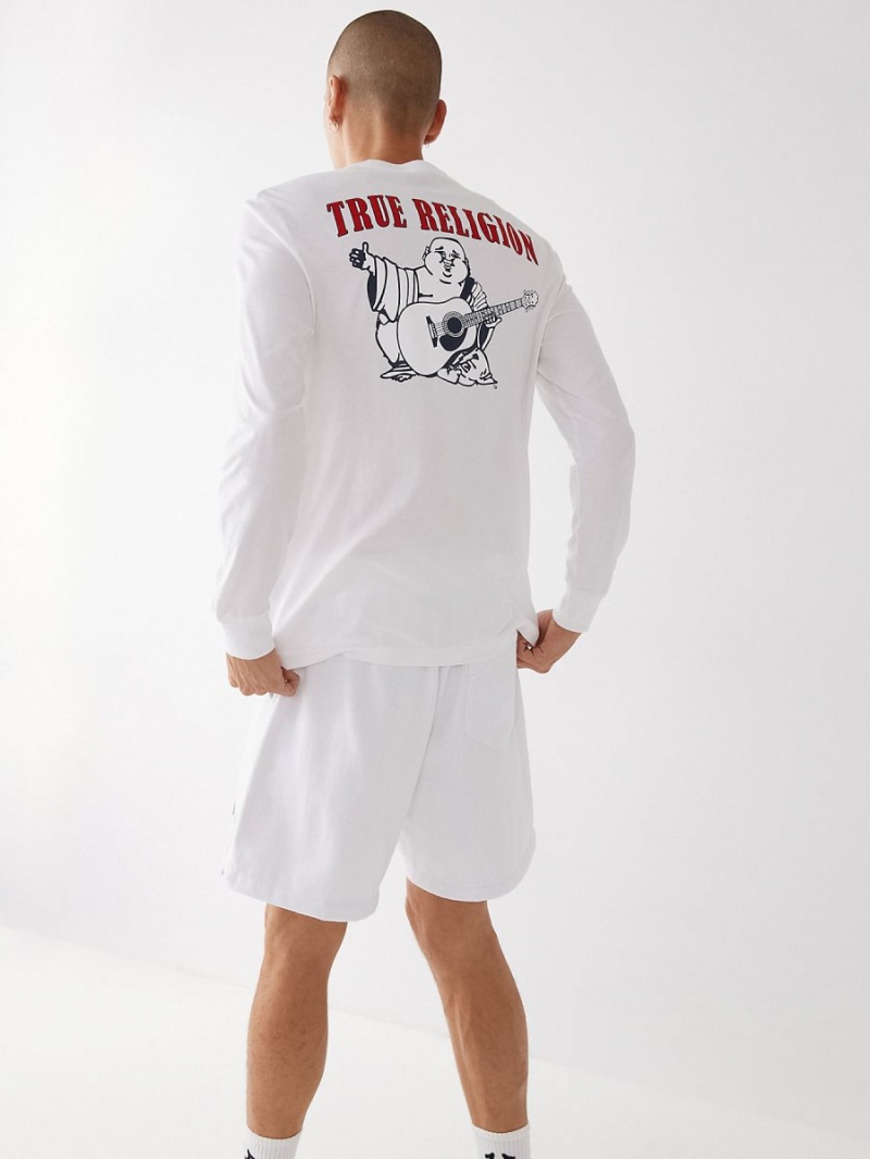 Camiseta True Religion Long Sleeve Classic Logo Blancas | 82YOLRDCT