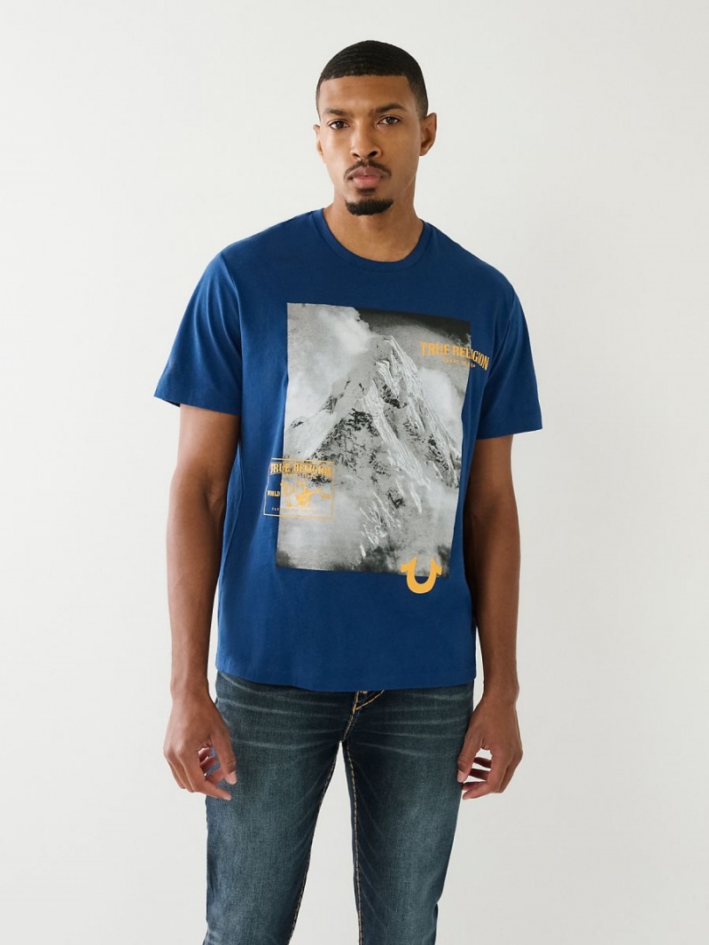 Camiseta True Religion Mountain Estampadas Relaxed 3922 | 83EJWZXVP