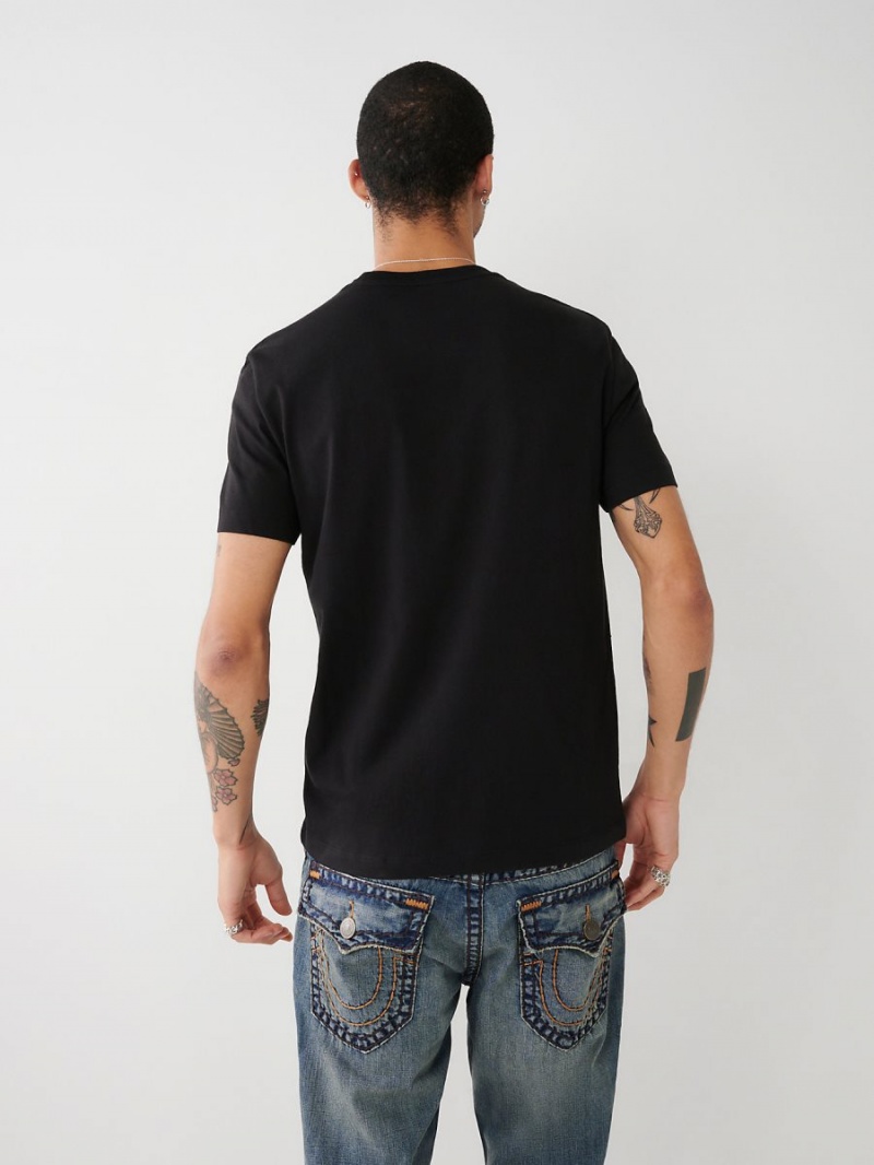 Camiseta True Religion Nice Day Negras | 73OVERMGL