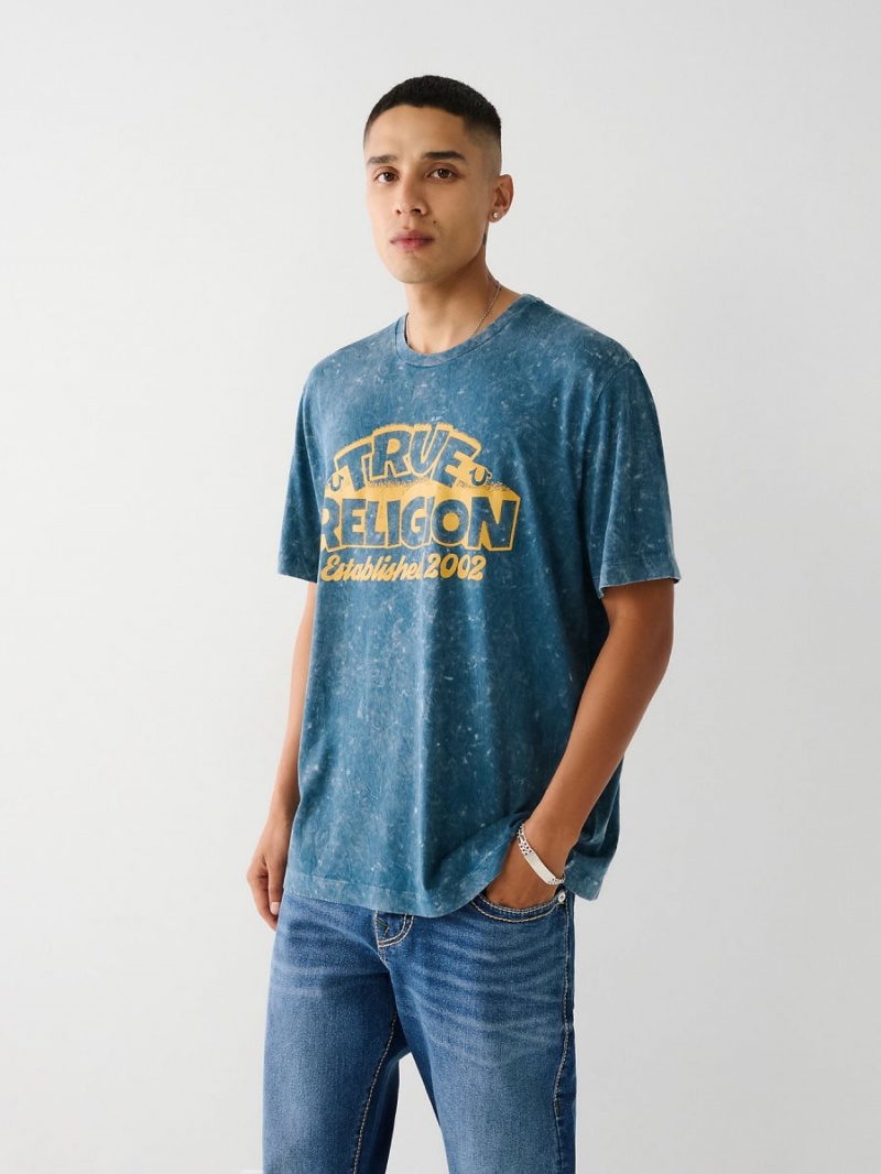 Camiseta True Religion Relaxed Azules | 08MJFRIOW