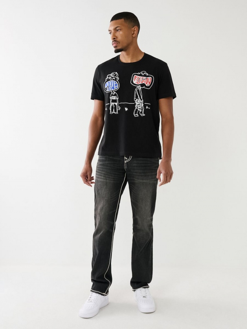 Camiseta True Religion Relaxed Boy Negras | 60ACQJXRU