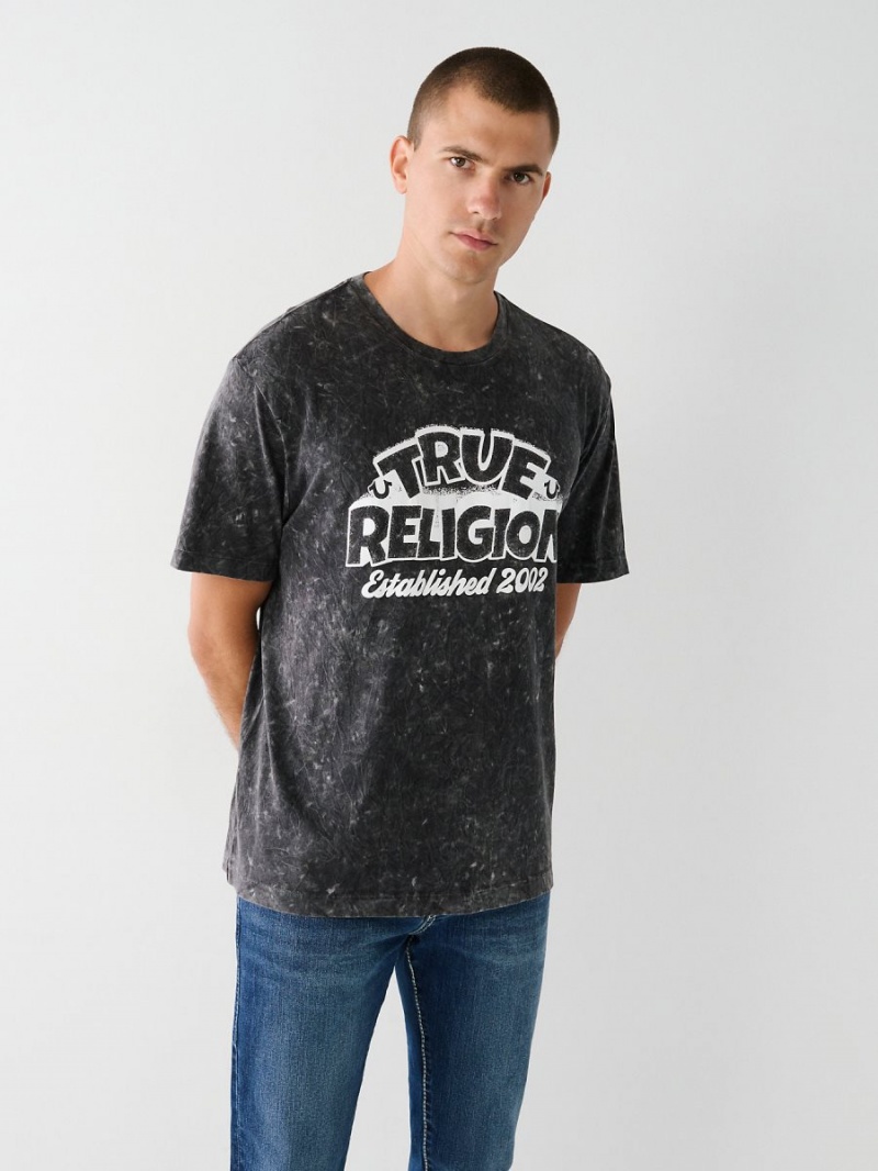 Camiseta True Religion Relaxed Negras | 95DBUISAM