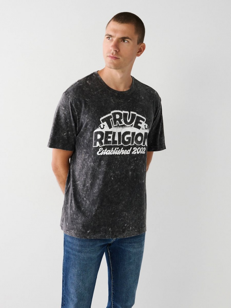 Camiseta True Religion Relaxed Negras | 95DBUISAM