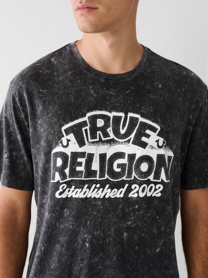 Camiseta True Religion Relaxed Negras | 95DBUISAM