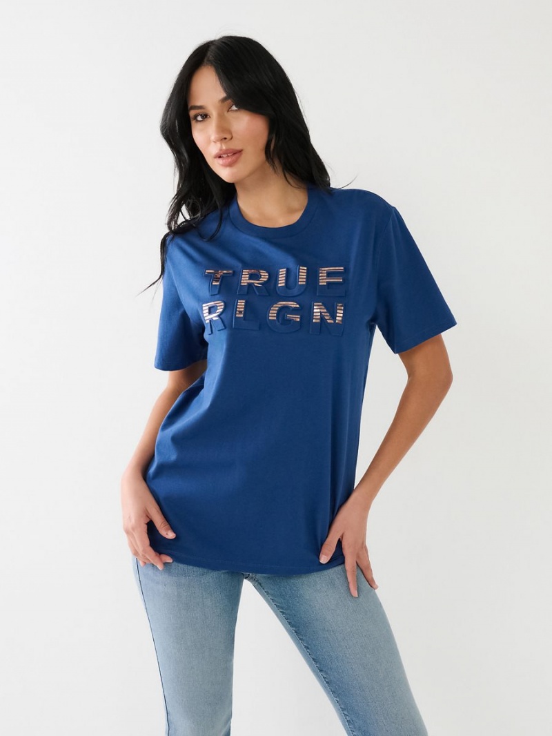 Camiseta True Religion Rlgn Logo Boyfriend 3922 | 13VYJBXKQ