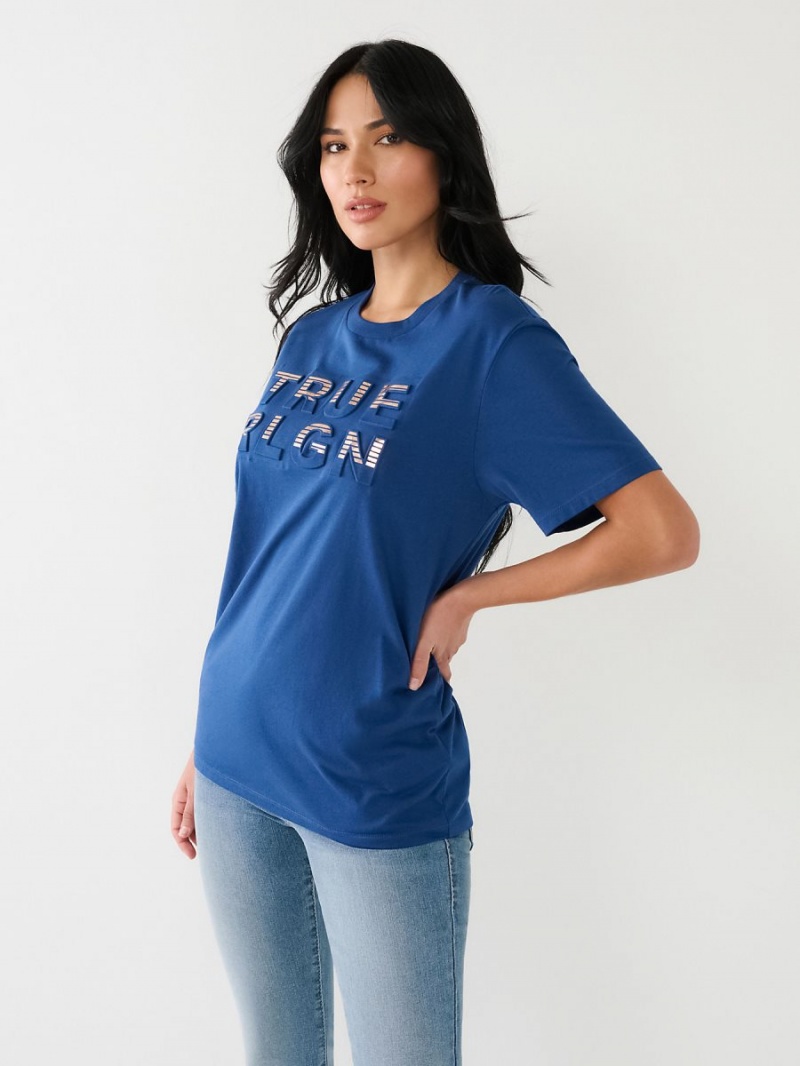 Camiseta True Religion Rlgn Logo Boyfriend 3922 | 13VYJBXKQ