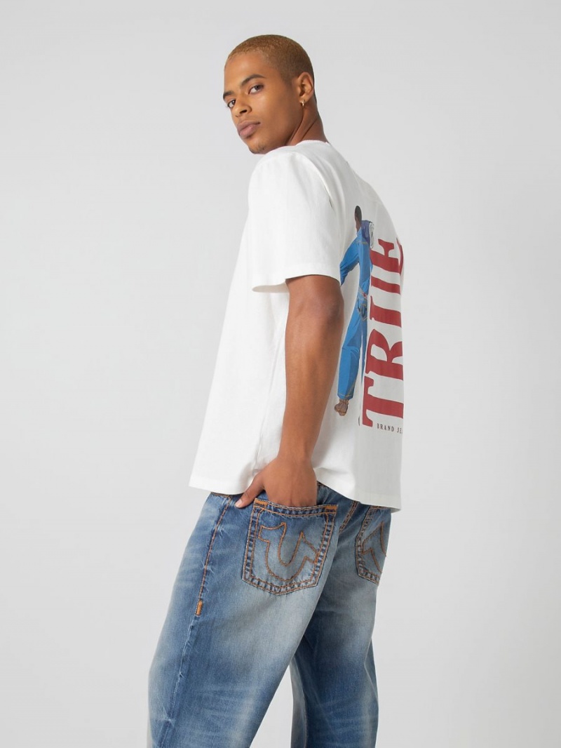 Camiseta True Religion Sebastien Ami X Grit Blancas | 27BFJAGWS