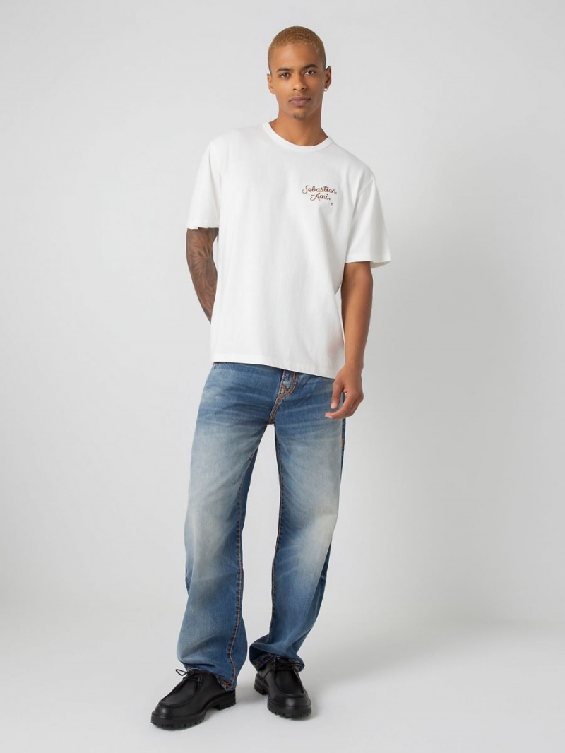 Camiseta True Religion Sebastien Ami X Grit Blancas | 27BFJAGWS