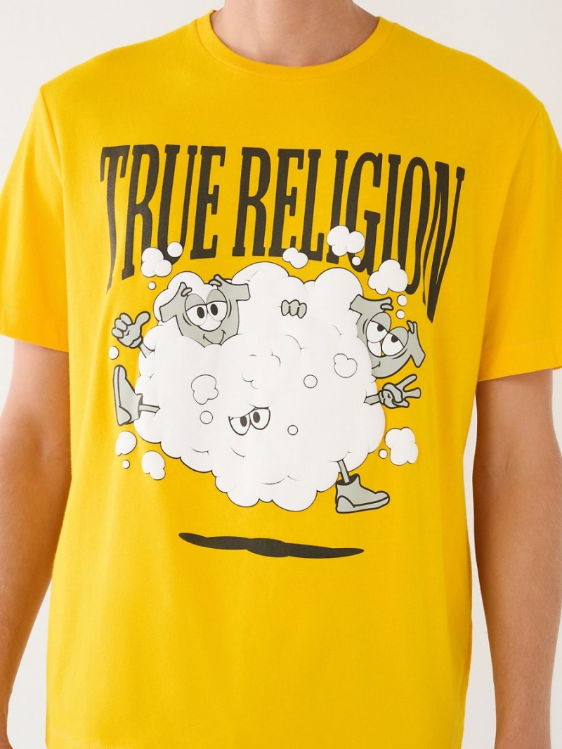 Camiseta True Religion Shoey Cloud Estampadas Relaxed Honeysuckle | 82BNQAIZK