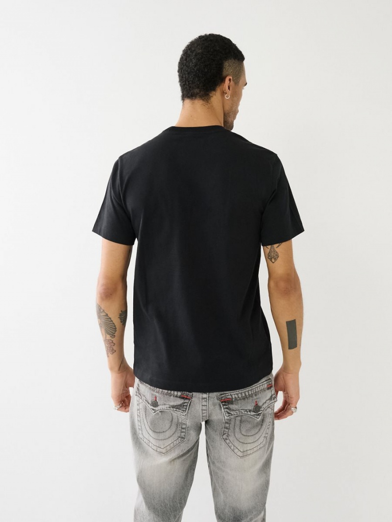 Camiseta True Religion Strike Horseshoe Logo Negras | 93VWDGPNR