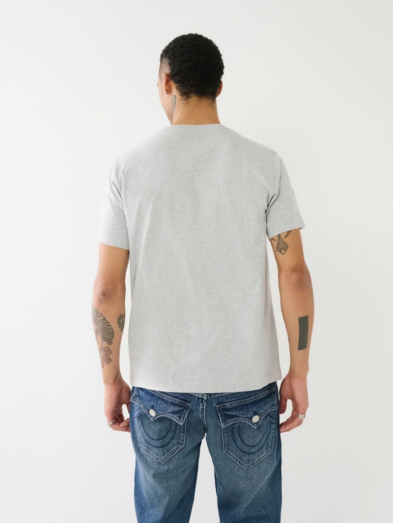 Camiseta True Religion Strike Horseshoe Logo Gris | 90BGMEDIH