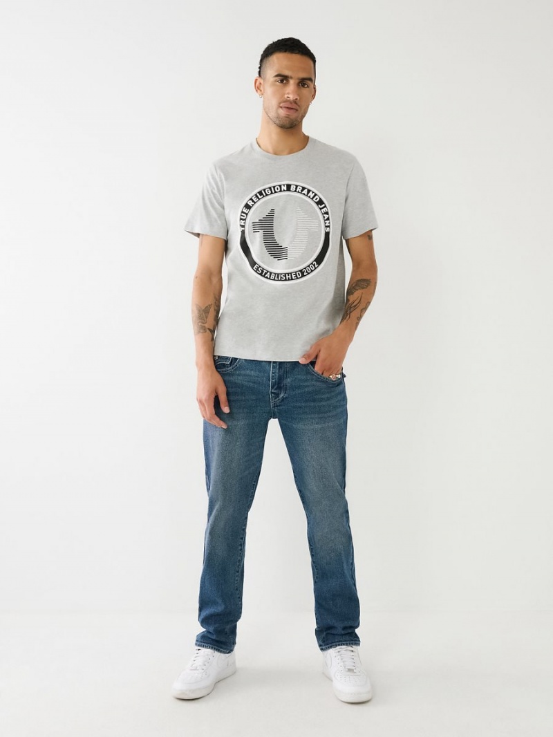 Camiseta True Religion Strike Horseshoe Logo Gris | 90BGMEDIH