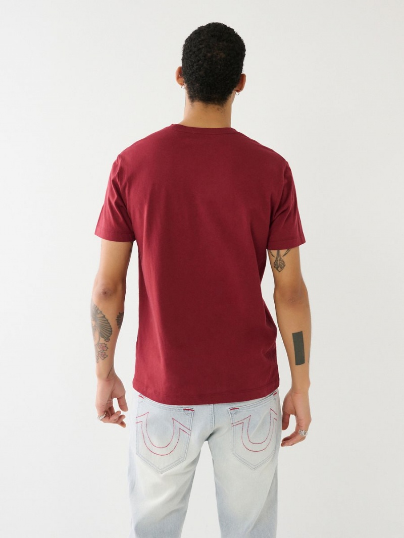 Camiseta True Religion Studded Logo Redwood | 28DJMWTVK