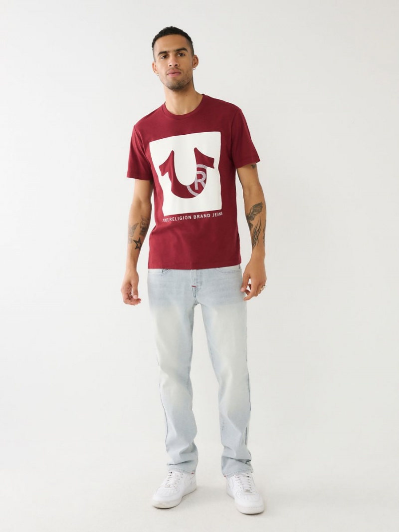 Camiseta True Religion Studded Logo Redwood | 28DJMWTVK