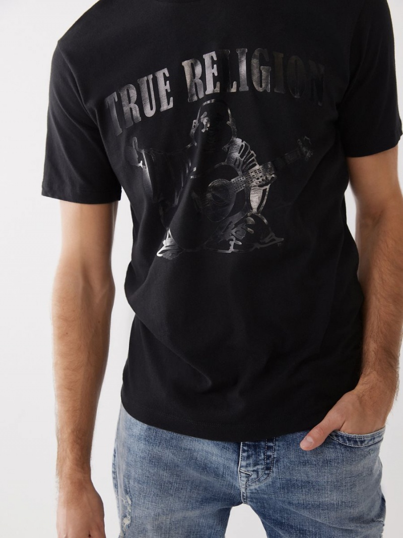 Camiseta True Religion Tonal Buddha Negras | 02XNJTCKA