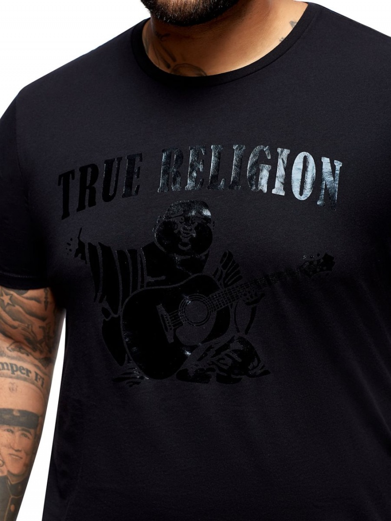 Camiseta True Religion Tonal Buddha Negras | 02XNJTCKA