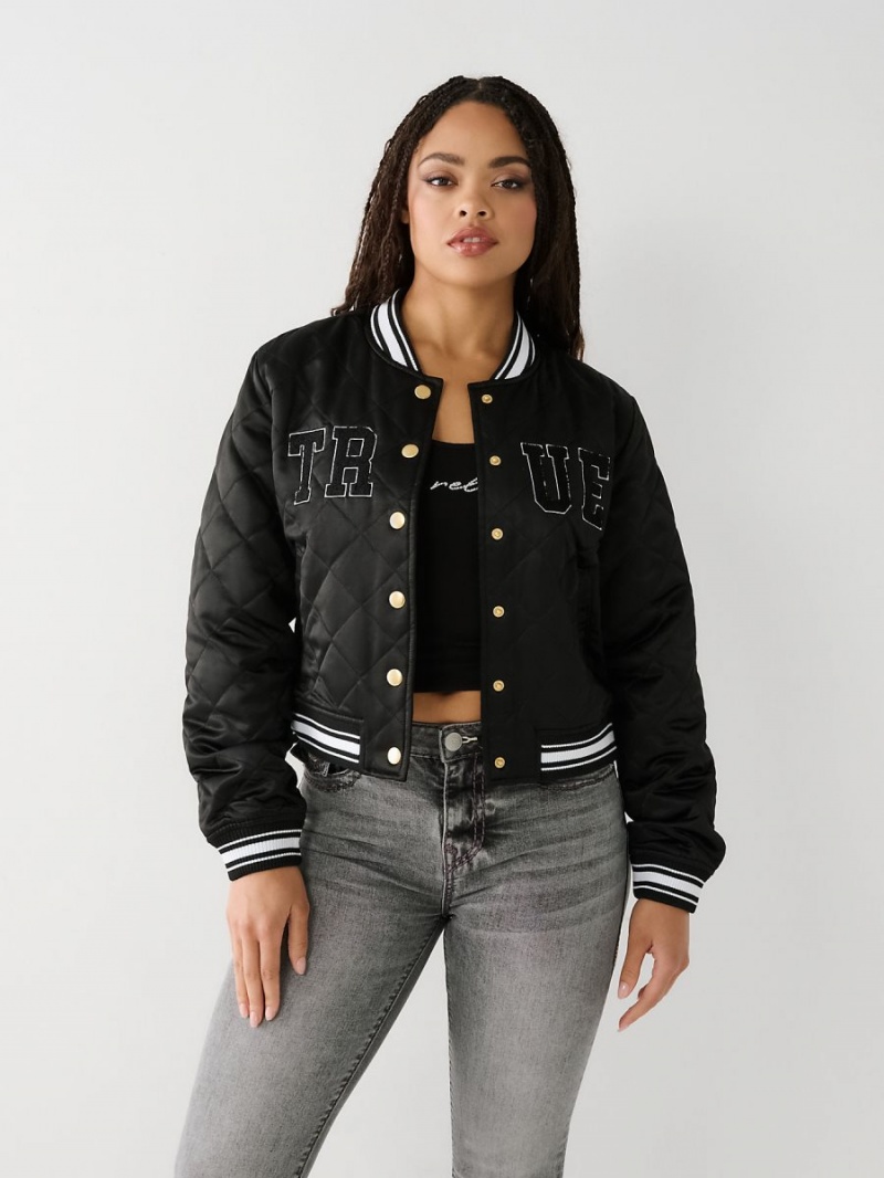 Chaqueta True Religion Bomber Negras | 23HLNYPDR