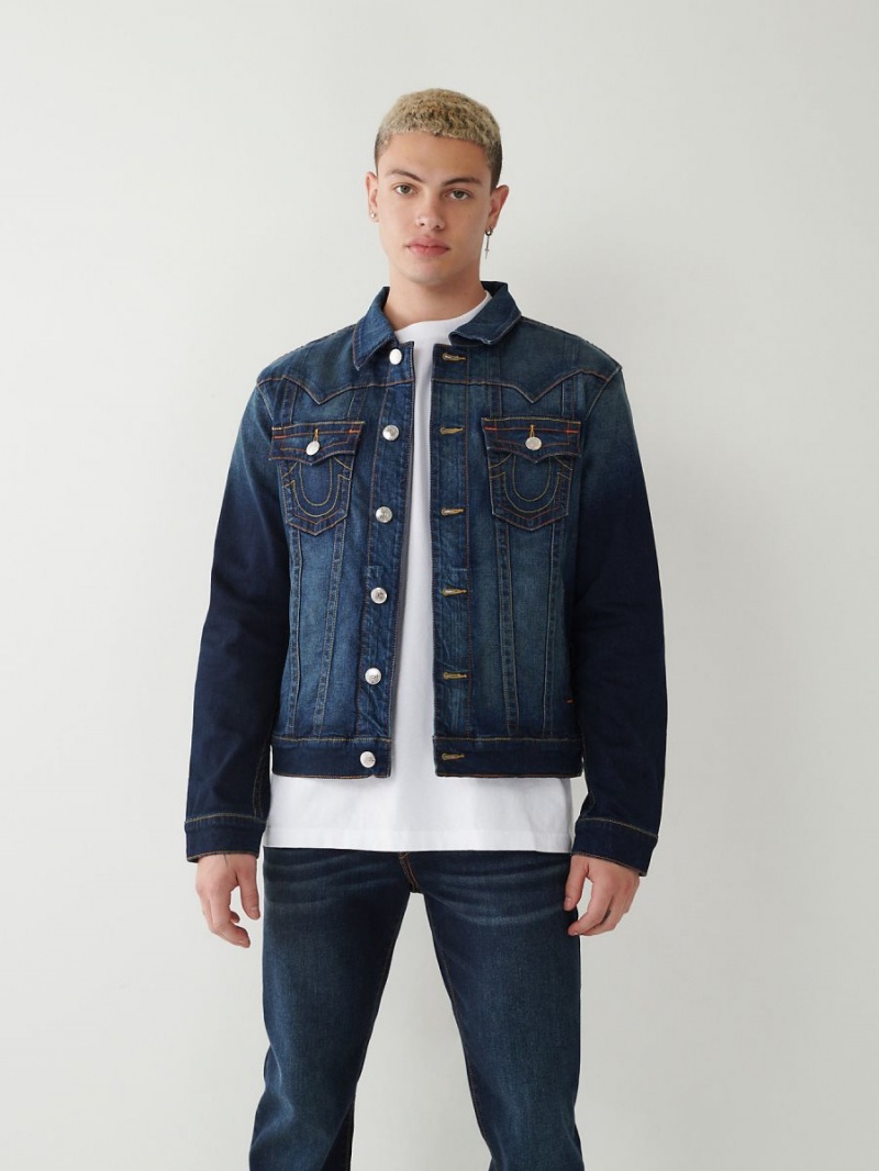 Chaqueta True Religion Jimmy Denim Azules Oscuro | 78LYAOFDK