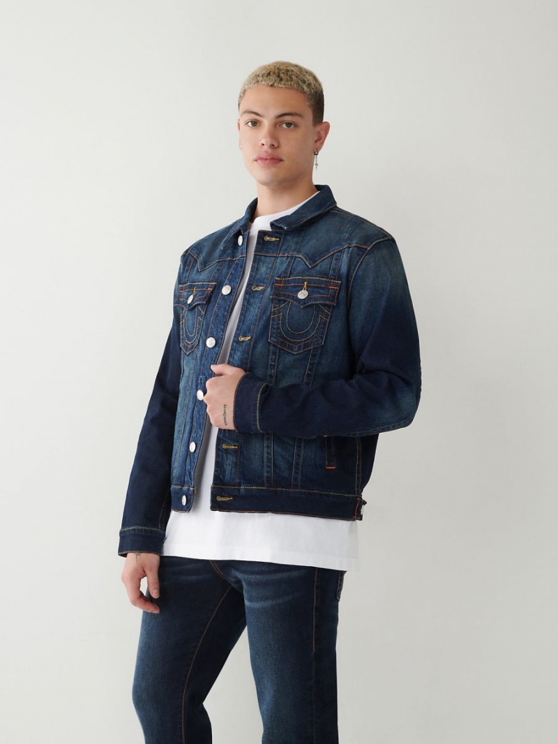 Chaqueta True Religion Jimmy Denim Azules Oscuro | 78LYAOFDK