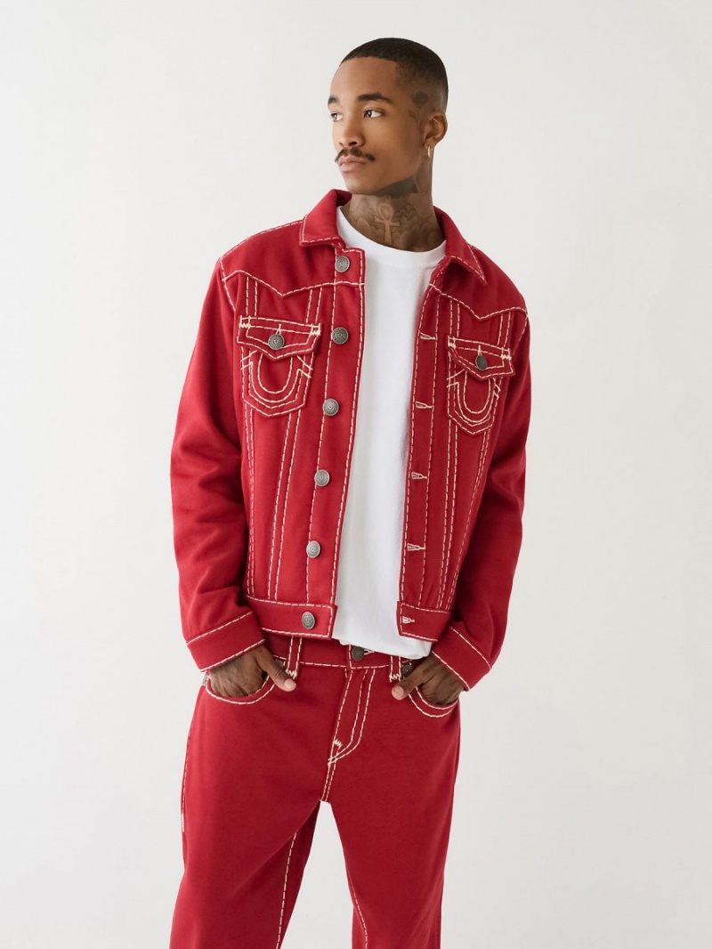 Chaqueta True Religion Jimmy Fleece Super T Rojas | 70LOCPGWI