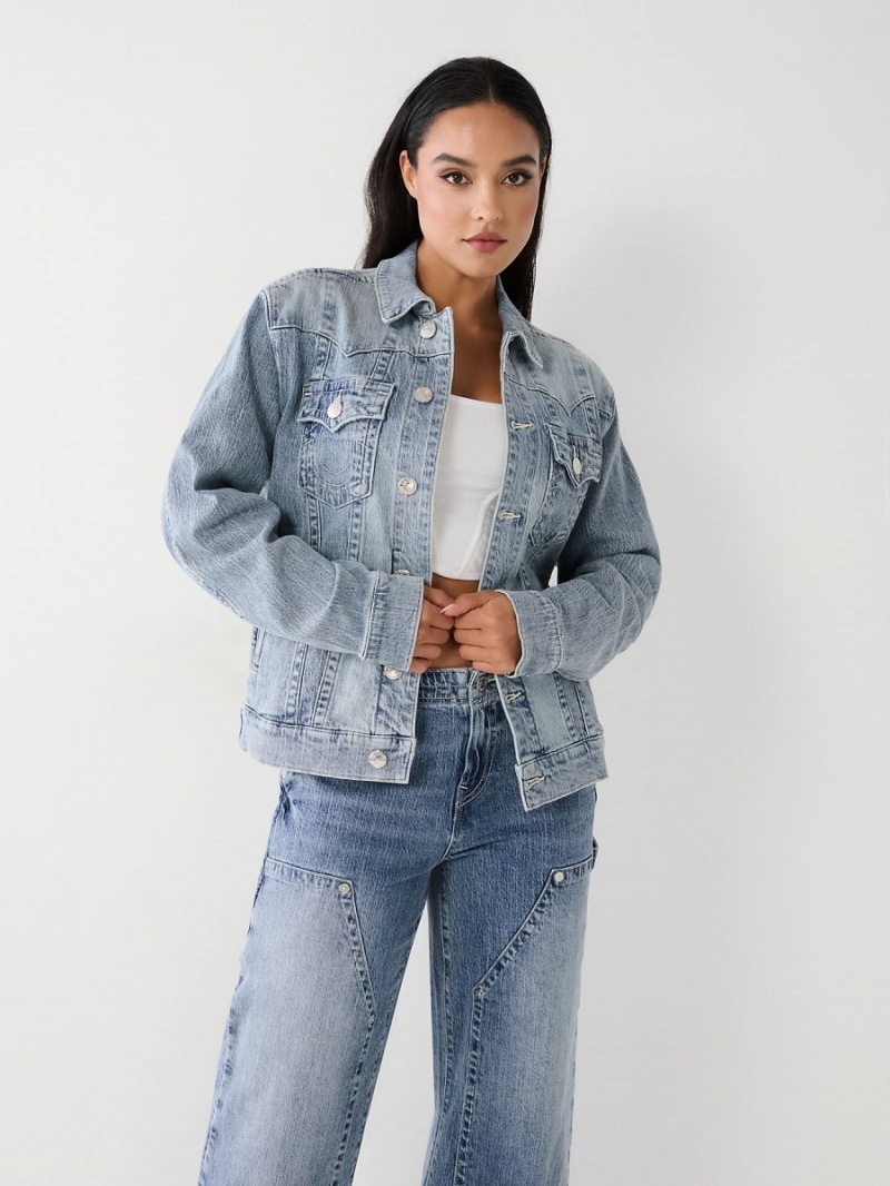 Chaqueta True Religion Jimmy Horseshoe Relaxed Denim Wind Song | 76BCQHZRG