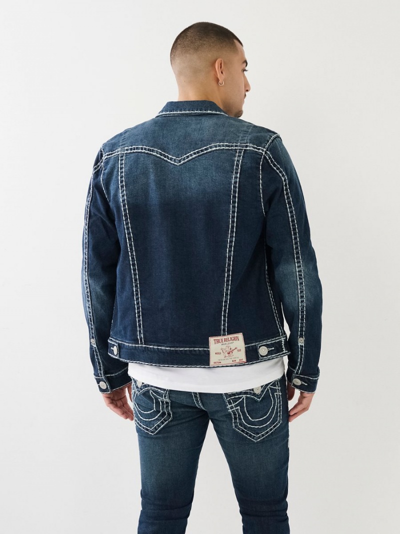 Chaqueta True Religion Jimmy Super T Denim Azules Oscuro | 35MCZWUKR