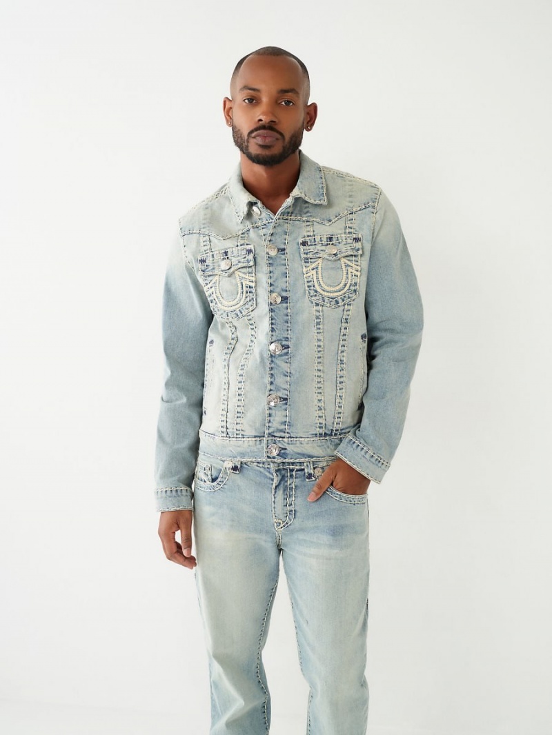 Chaqueta True Religion Jimmy Super T Rope Stitch Denim Denim | 48CDTPEBM