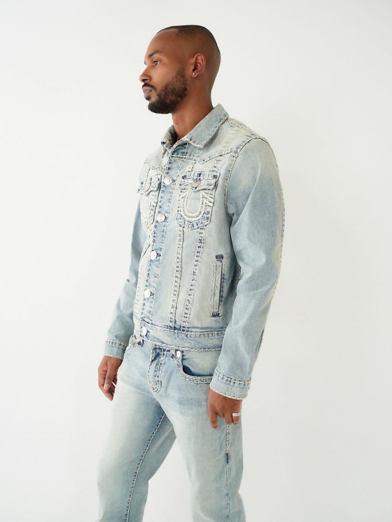 Chaqueta True Religion Jimmy Super T Rope Stitch Denim Denim | 48CDTPEBM