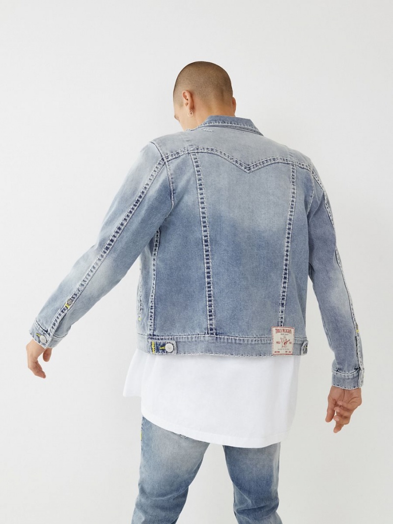 Chaqueta True Religion Jimmy Super T Stitch Denim HYBR | 21TNUMZQK