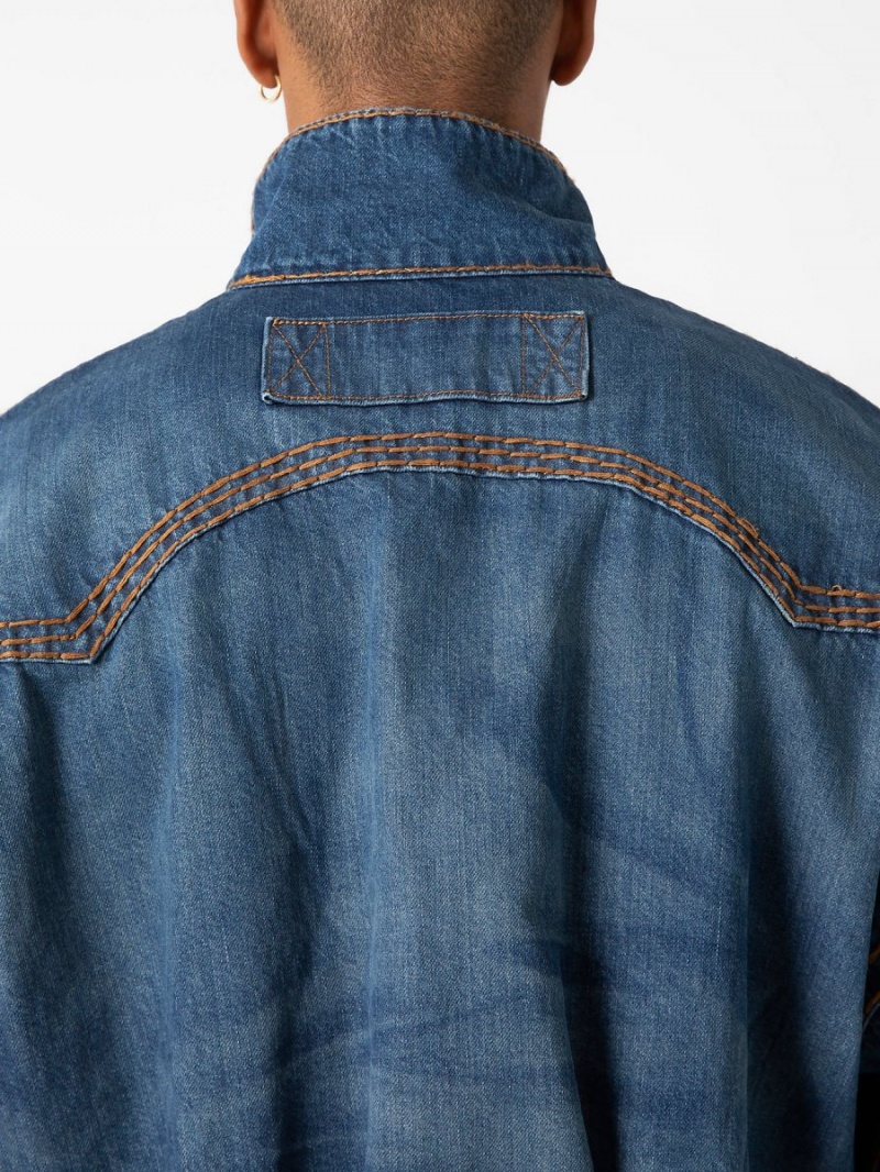 Chaqueta True Religion Sebastien Ami X Western Super T Azules | 95AFVQHNW