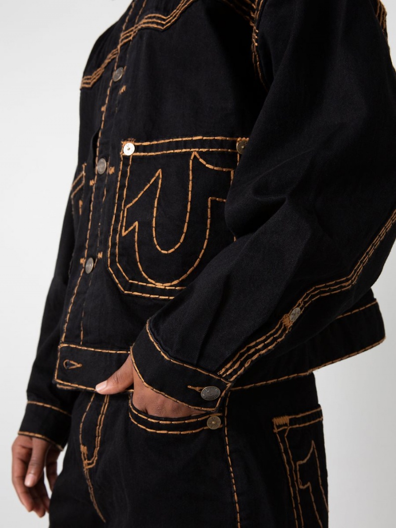 Chaqueta True Religion Sebastien Ami X Western Super T Negras | 62GOQSXER