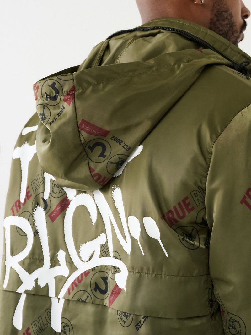 Chaqueta True Religion Utility Puffer Verde | 96INBQZVL