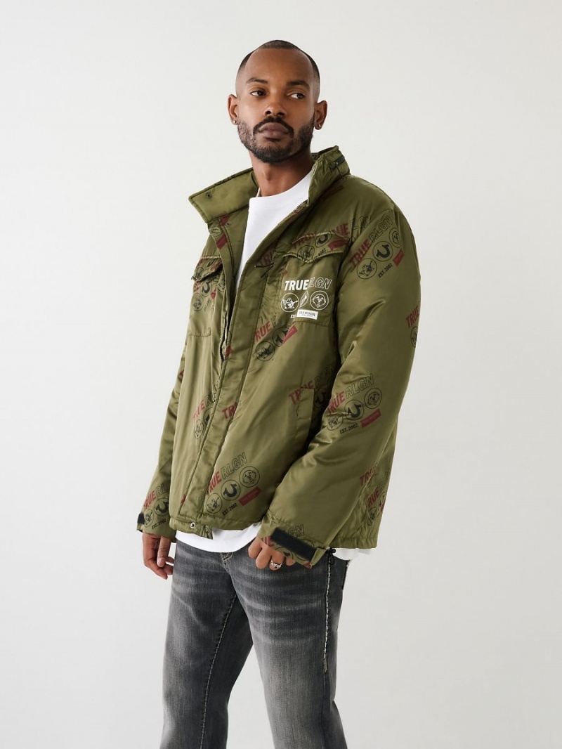 Chaqueta True Religion Utility Puffer Verde | 96INBQZVL