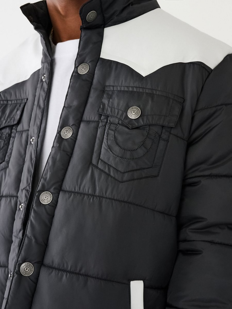 Chaqueta True Religion Western Puffer Negras | 91YXEJLAT