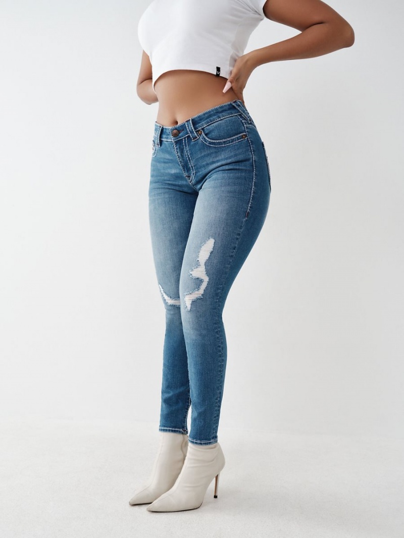 Jeans Skinny True Religion Halle Big T Super Ritzy Destroyed | 38HKIJDVQ