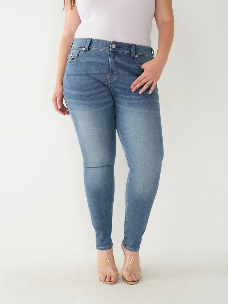 Jeans Skinny True Religion Halle High Rise Super Azules | 59YZRIVTH