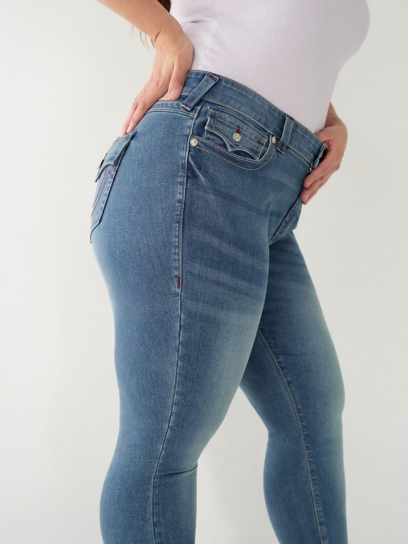 Jeans Skinny True Religion Halle High Rise Super Azules | 59YZRIVTH