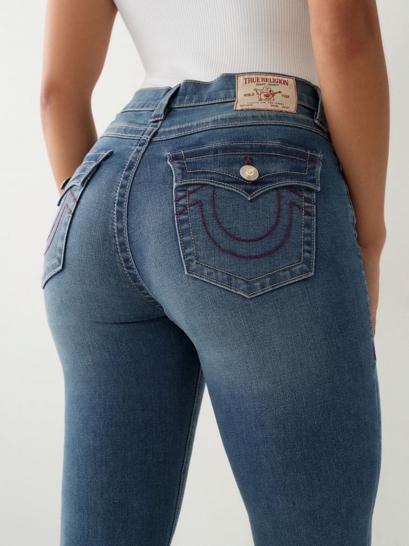 Jeans Skinny True Religion Halle High Rise Super Azules | 08GRDXHZS