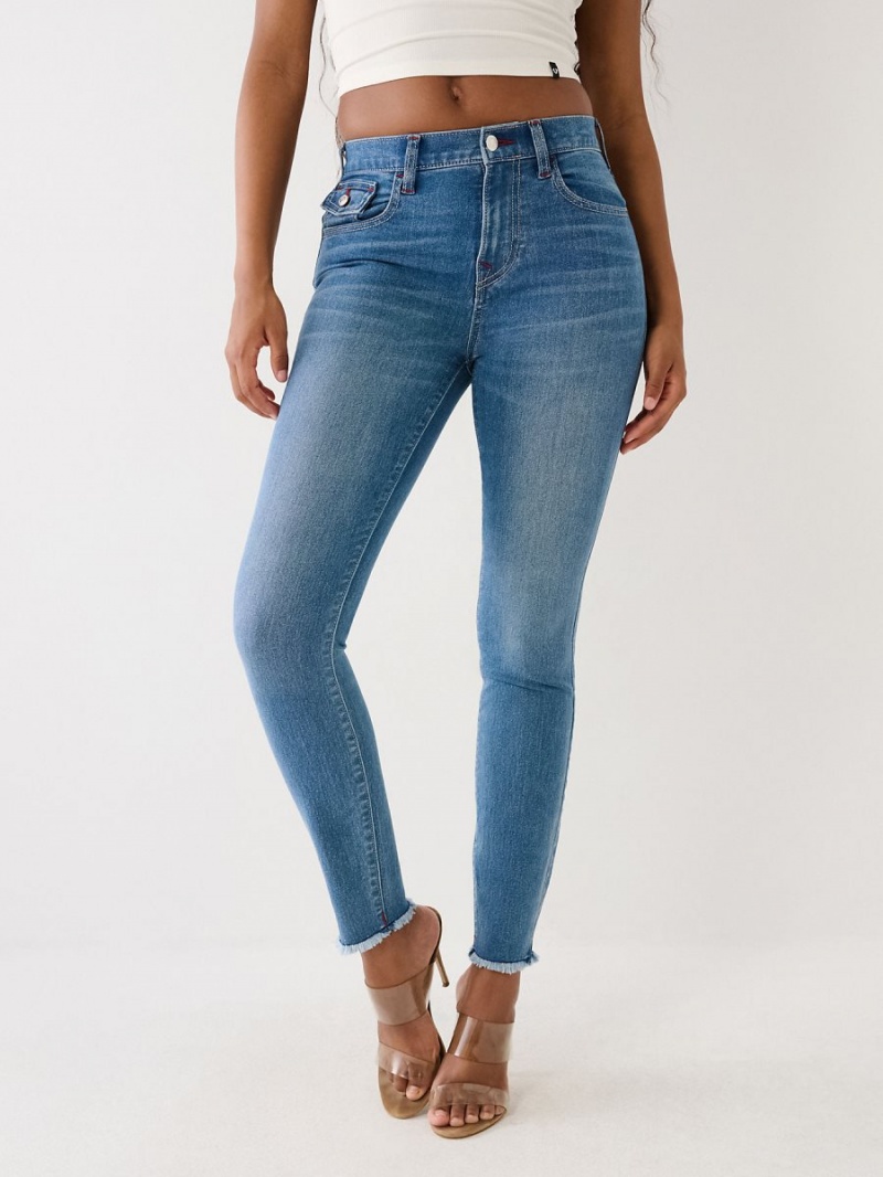 Jeans Skinny True Religion Halle High Rise Super Medium Maze Runner | 63VDSQXYA