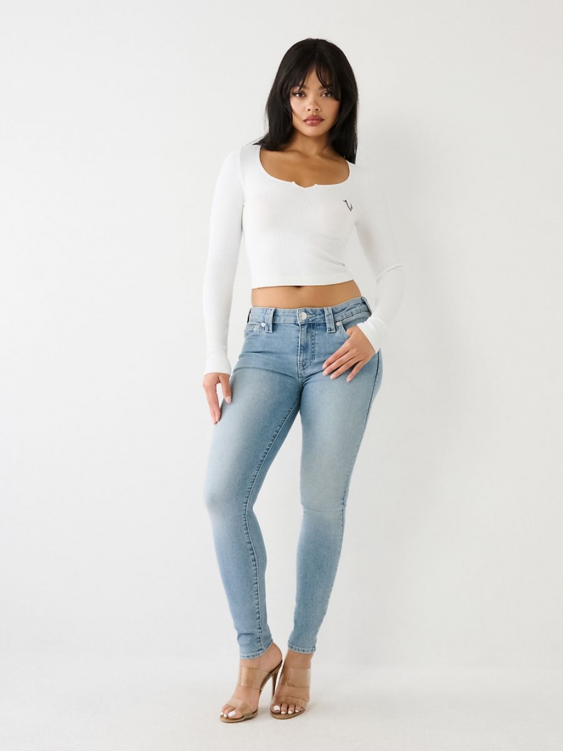 Jeans Skinny True Religion Halle Mid Rise Super Peak Spot | 10UIXBRVZ