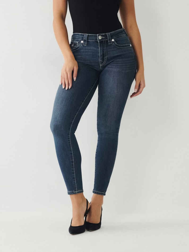 Jeans Skinny True Religion Halle Mid Rise Super Beach Scape | 96ALRYJNU